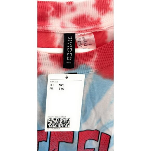 Grateful Dead Tie Dye H&M Divided Adult Tshirt Size 3XL Basketball Dunk - Picture 2 of 5